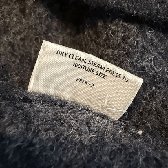 Eileen Fisher Alpaca Wool Blend Open Front Cap Sleeve Cardigan Marld Black Small - Picture 7 of 10